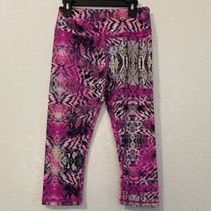Lululemon Athletica Pink Patterned Capris